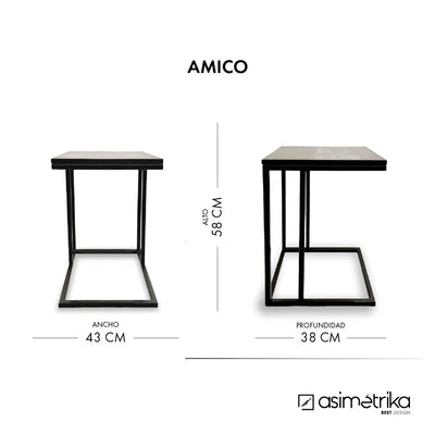 Mesa AMICO WORK -  Madera Negro