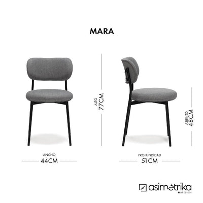 Set 2 Sillas MARA - Gris