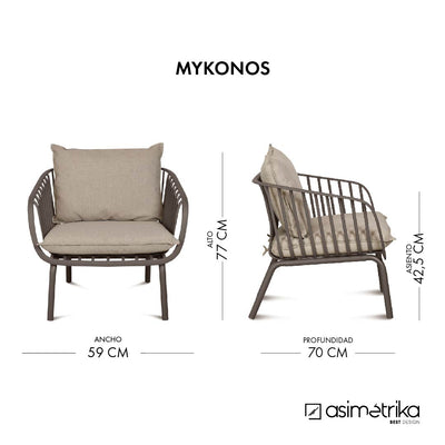 Conjunto Terraza MYKONOS - Taupe