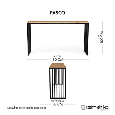 Mesa alta PASCO - Madera Natural