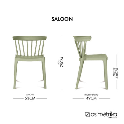 Set 4 Sillas SALOON - Verde