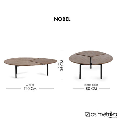 Mesa de centro NOBEL - Madera Nogal