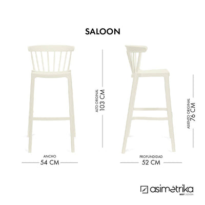 Set 4 Taburete SALOON - Blanco Invierno